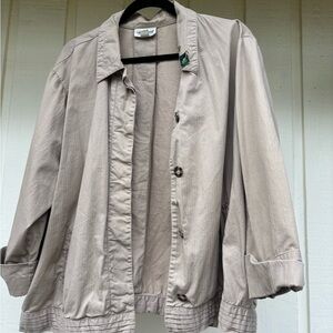 Coldwater Creek Tan Utility Jacket Lightweight Cotton